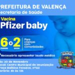Valença inicia vacinação contra a COVID-19 para crianças de 6 meses a 2 anos no dia 30/11